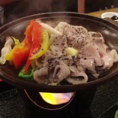 いのしし三種陶板焼き