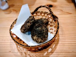 究極のもずく天ぷら、究極のあおさの天ぷら